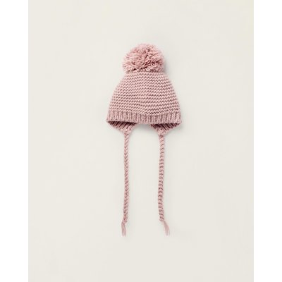 Bonnet en maille épaisse, avec pompon et bretelles latérales BEAVERS`S COLORADO SECRET ZIPPY