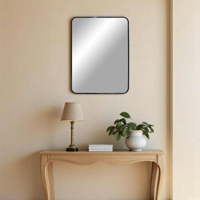 Miroir rectangulaire moderne avec cadre noir 50x70 cm SEOUL PIER IMPORT