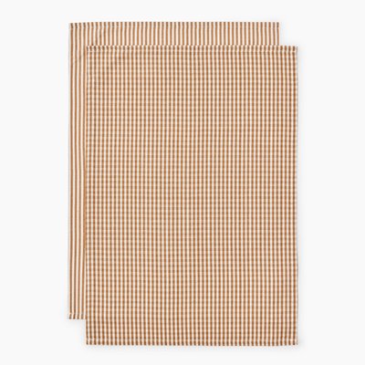 Lot de deux torchons, 45x65cm, coton-lin MONOPRIX