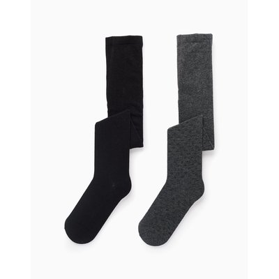 Pack 2 Collants Uni/Rhombes ZIPPY