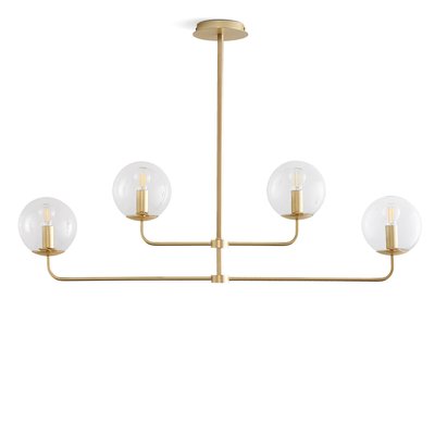 Hanglamp in messing en glas, Moricio LA REDOUTE INTERIEURS