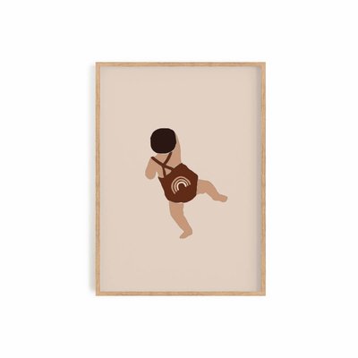 Guapo, affiche +  cadre chêne. 50cm x 70cm COTTON BIRD