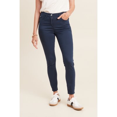 Pantalon enduit bleu hotsell