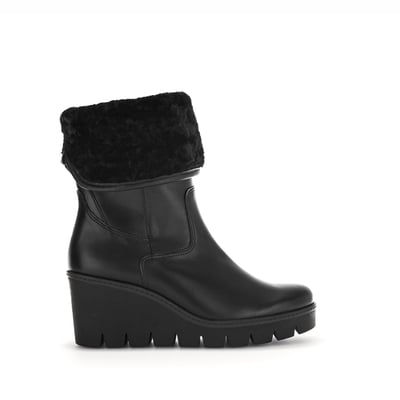 Bottines en plain leather à talon compensé GABOR