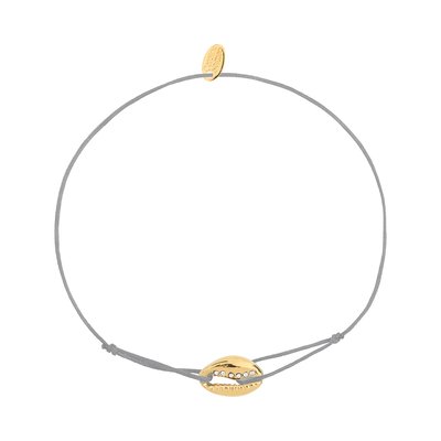Bracelet cordon cauri gris CAROLINE NAJMAN