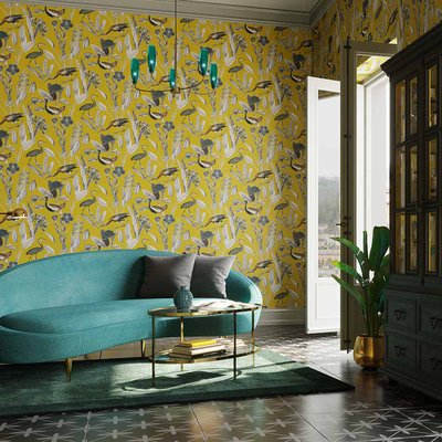 Papier peint Glasshouse Mustard GRAHAM ET BROWN