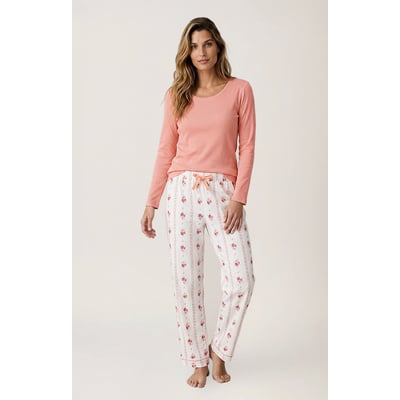 Tee-shirt manches longues en jersey de coton et modal couleur unie Coralie ARTHUR