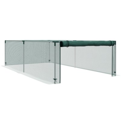 Serre de jardin serre à tomates filet protection porte HDPE vert OUTSUNNY