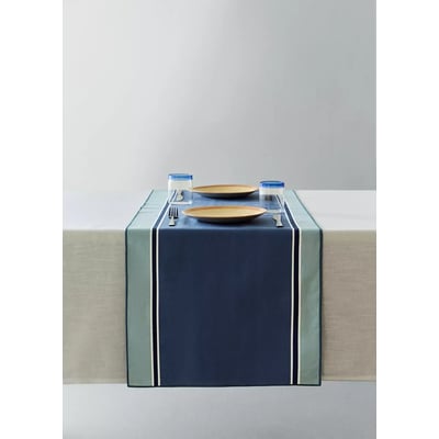 Chemin de table coton rayures enduites MANGO HOME
