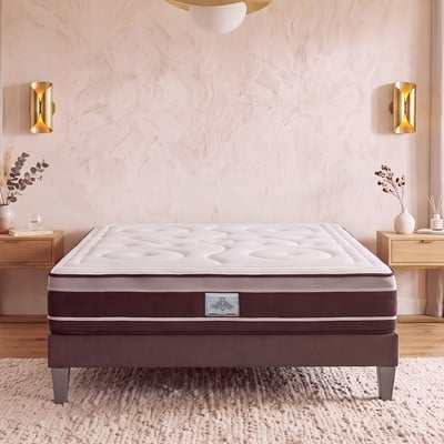 Ensemble DIVIN  Matelas Ressorts ensachés + Sommier Bois HYPSOM