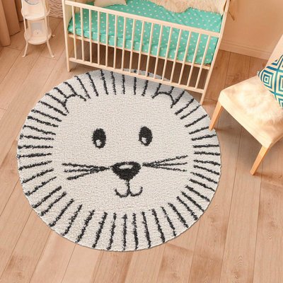 Tapis enfant tissé motif animaux LION UN AMOUR DE TAPIS