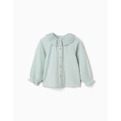 Chemise en coton à broderie anglaise et volants ZIPPY