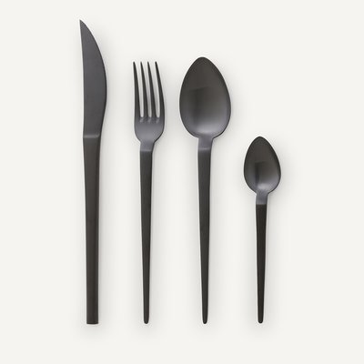 Servizio di posate 16 pezzi in inox nero opaco, Oslo AM.PM