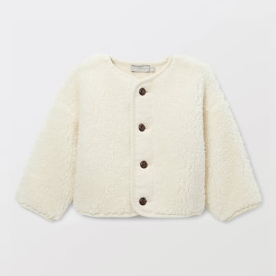 Veste unie en velours sherpa BOUT'CHOU