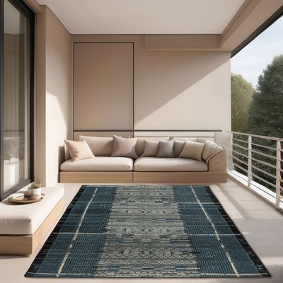 Tapis d'extérieur tissé plat à motifs géométriques - Aurora GINO FALCONE