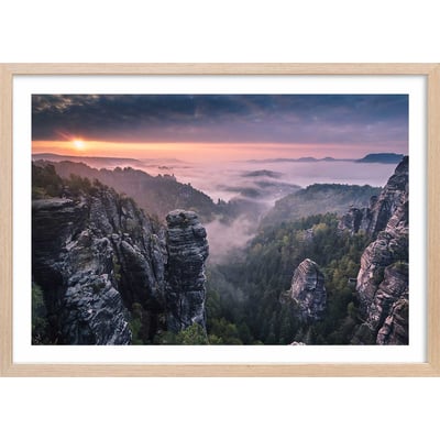 Affiche paysage sunrise on the rocks HEXOA