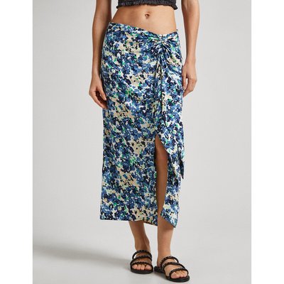 Jupe portefeuille imprimé floral PEPE JEANS