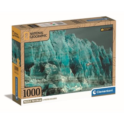 Compact 1000 pièces - national geographic - glaciers CLEMENTONI