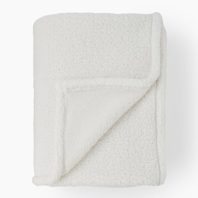 Plaid sherpa, 130x170cm, polyester recyclé MONOPRIX