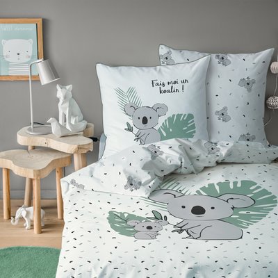 Parure de lit imprimée 100% coton, KOALAS MATT ET ROSE