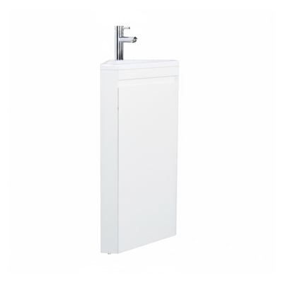 Ensemble lave-mains d'angle sur pieds avec robinet noir SORRENTO MOB IN