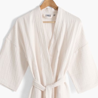 Peignoir gaze de coton biologique NATURELLE CARRE BLANC