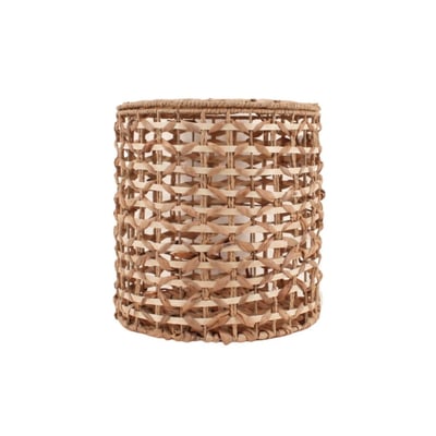 Panier à couvercle en jacinthe d'eau tressée 36cm ORNAMI
