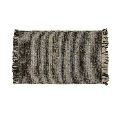 Tapis laine de Nouvelle-Zélande gris chiné 170 x 120 cm Chandani ZAGO