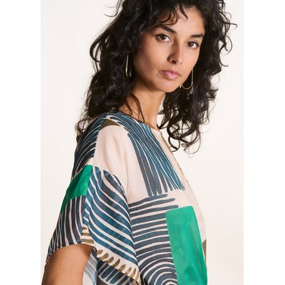Top ample en voile de coton biologique imprimé LA FEE MARABOUTEE