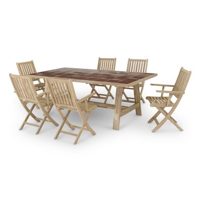 Salon de jardin, 6 chaises, BISBAL&JAVA LIGHT DEFORA HOME