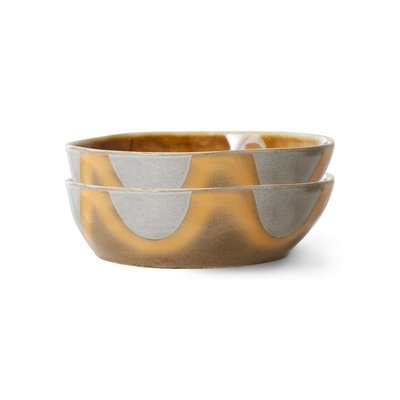 Assiettes à pâtes grès  Oasis set de 2 HKLIVING