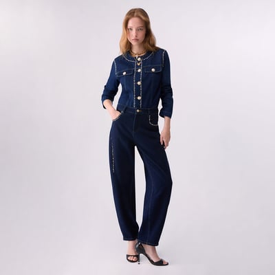 Jean taille haute avec strass LIU JO