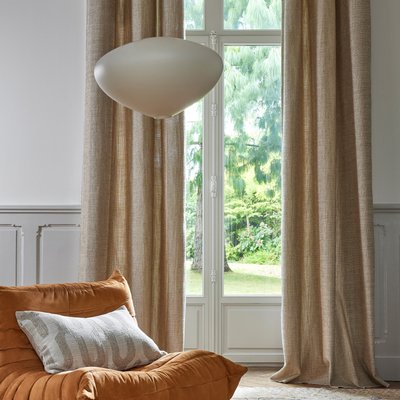 Rideau Natali Tamisant en Jacquard à l'effet chiné Rose 136x280 cm MADURA