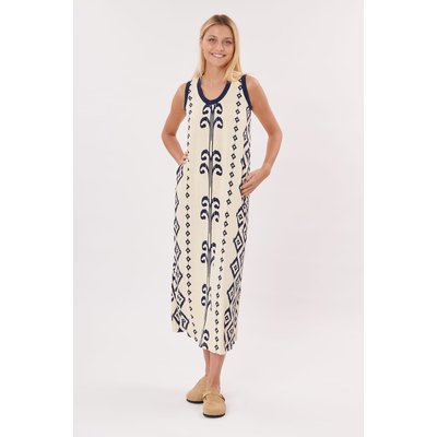 Robe longue imprimée sans manches en jersey TALAVERA DERHY