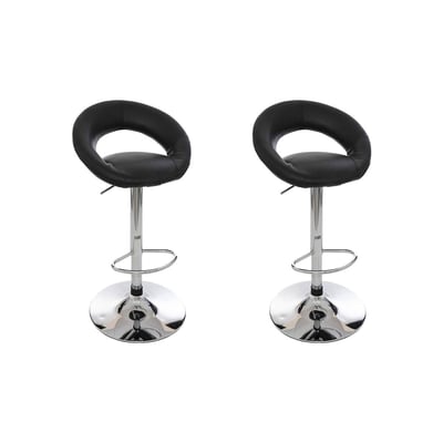 Lot de 2 chaises de bar réglables et pivotantes SASHA ATMOSPHERA