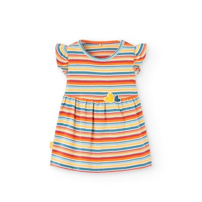 Robe en coton avec imprimé rayures BOBOLI
