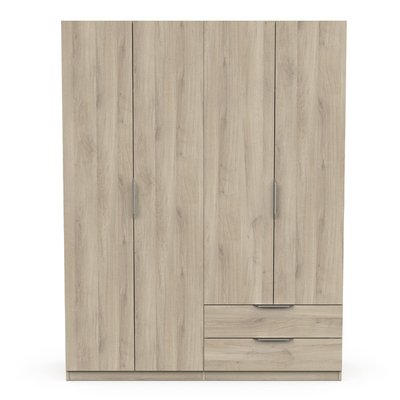Armoire 4 portes et 2 tiroirs Ghost - L157,3 cm CALICOSY