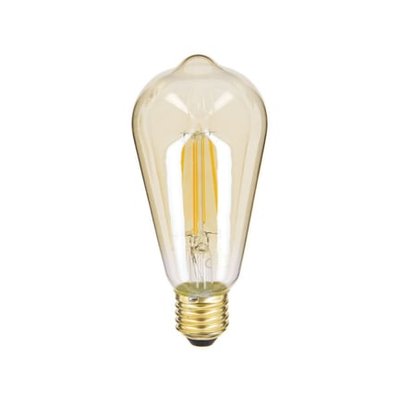 Ampoule Led Déco Edison Vintage Au Verre Ambré, Culot E27, 7w Cons. (50w Eq.), 806 Lumens, Lumière Blanc Chaud XANLITE