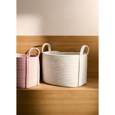 Panier enfant moyen en coton avec anses MANGO HOME