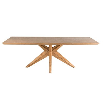 Table de salle à manger en pin massif et placage chêne L240 cm - STELLA SIGNATURE