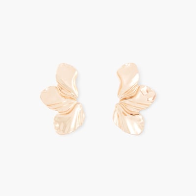 Boucles d'oreilles demi fleur dorées BALABOOSTE