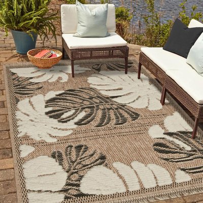 Tapis extérieur tissé kilim rectangle ZEPHYR 1 UN AMOUR DE TAPIS