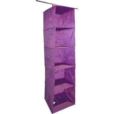 Organisateur de penderie en pvc 5 cases will b Noir JARDINDECO