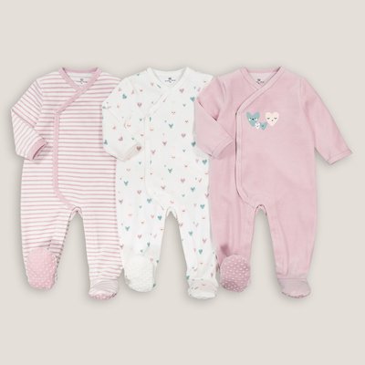 3er-Pack Samt-Strampler LA REDOUTE COLLECTIONS