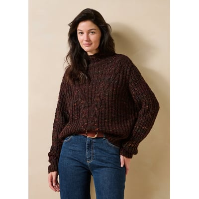 Pull manches longues col montant LA FEE MARABOUTEE
