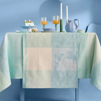 Chemin de table pur coton MILLE IRIS D'EAU GARNIER THIEBAUT