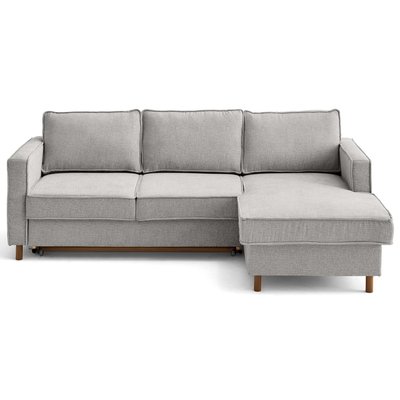 Canapé d'Angle Convertible en Tissu velours relief 4 places - JAKE LISA DESIGN