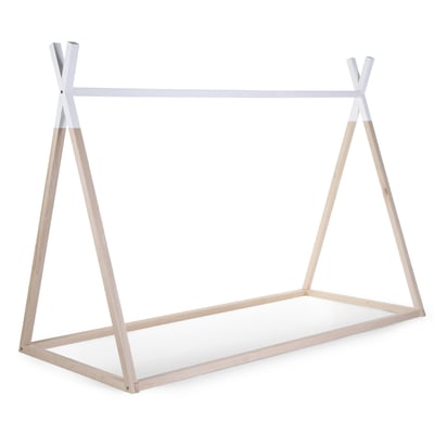 Lit tipi junior bois 90x200 cm bois blanc naturel CHILDHOME