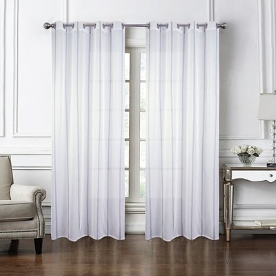 Paire de voilages à bandes verticales brillantes HOME MAISON