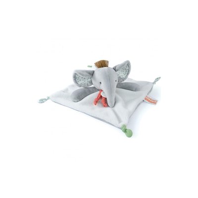 Doudou plat Eléphant Couleurs savane DOUDOU ET COMPAGNIE